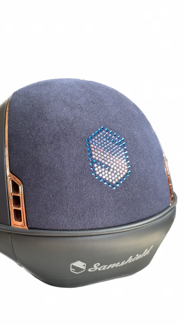 Samshield Miss Shield - alcantara - logo Swarovski Samshield - bleu M