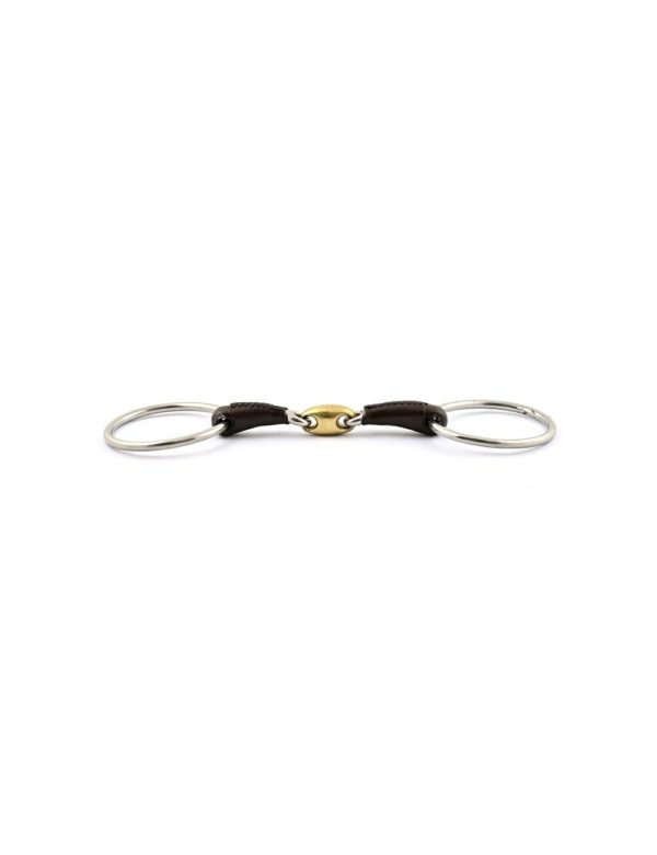 Jumpin mors deux anneaux double brisure cuir